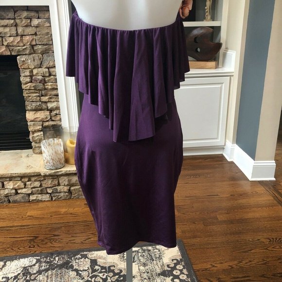 Milena Purple Strapless Dress NWOT - Picture 4 of 10